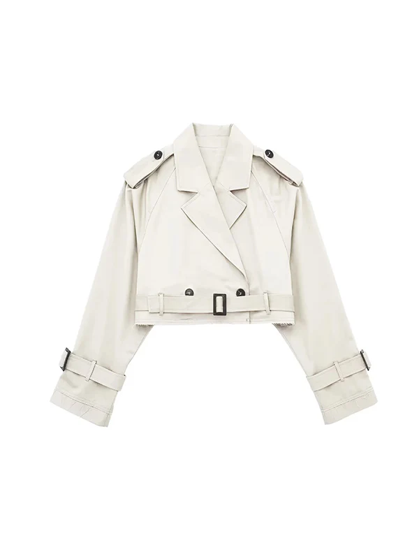 Long Sleeves Loose Split-Joint Lapel Jackets - Image 17