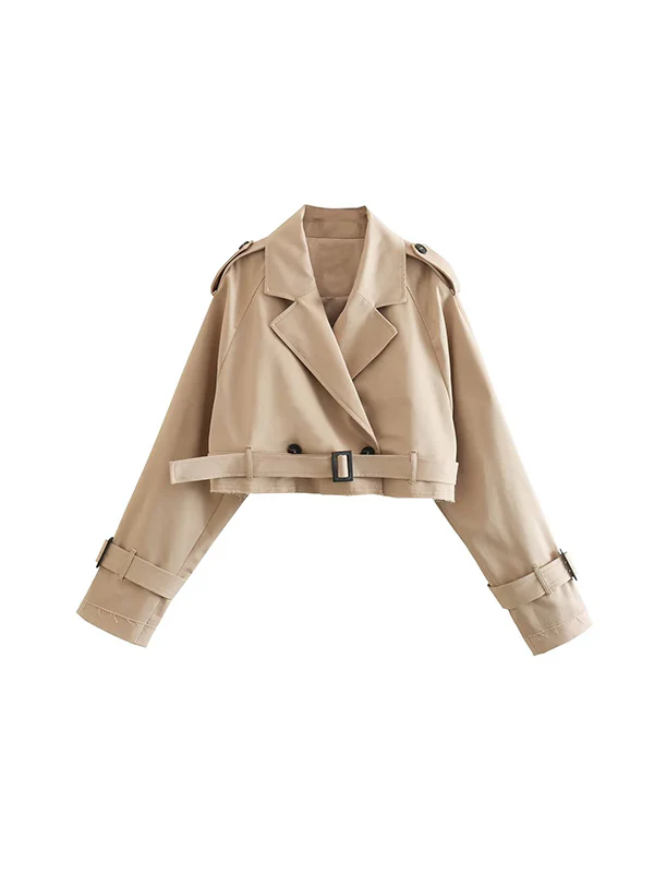 Long Sleeves Loose Split-Joint Lapel Jackets - Image 18