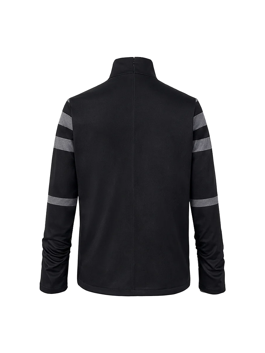 Long Sleeves Loose Striped High Neck T-Shirts Tops - Image 6