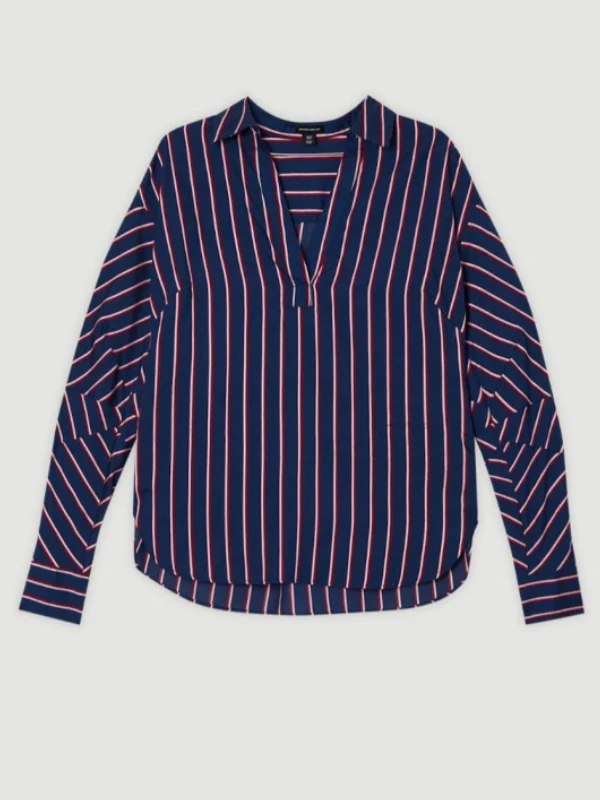 Long Sleeves Loose Striped Lapel Blouses&shirts Tops - Image 4