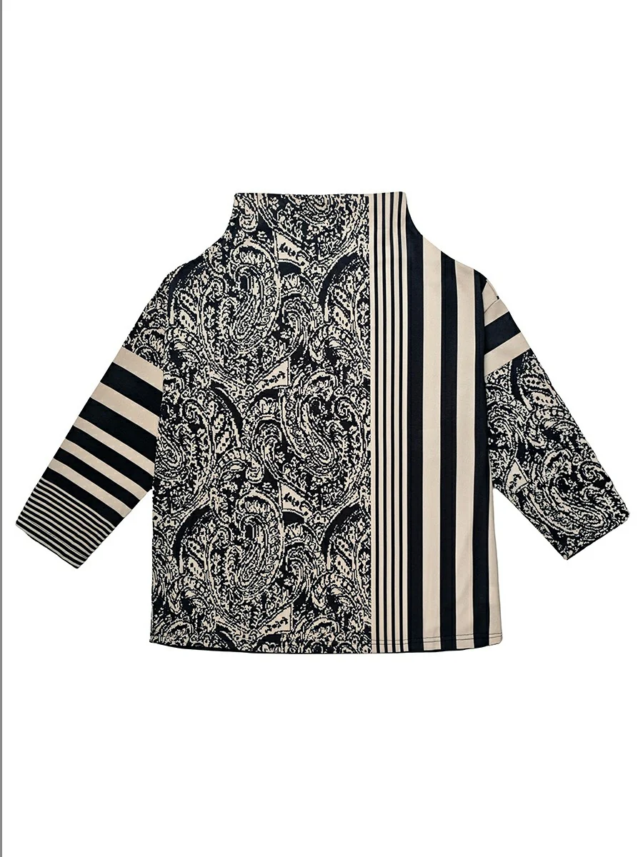 Long Sleeves Loose Striped Pullovers - Image 7