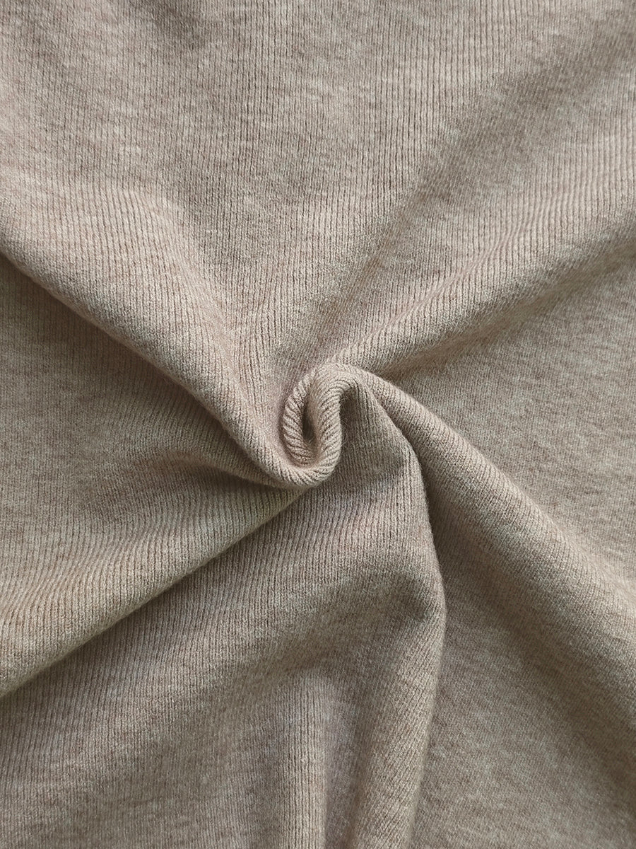 Long Sleeves Pleated Solid Color High Neck Pullovers - Image 7