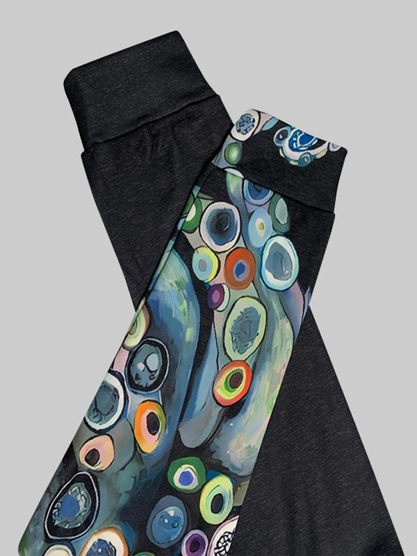 Long Sleeves Printed Hooded Hoodies Tops - Image 16