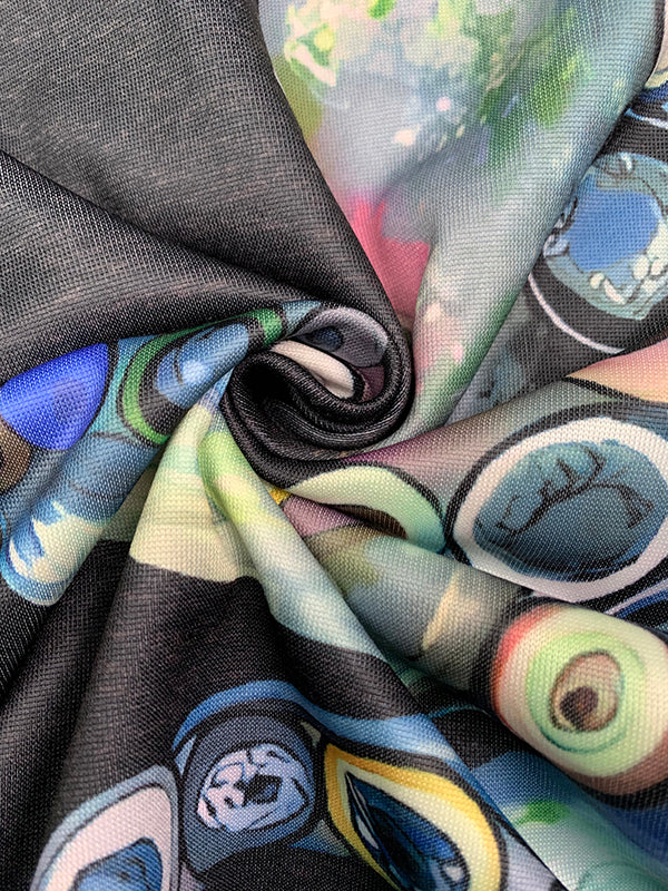Long Sleeves Printed Hooded Hoodies Tops - Image 18