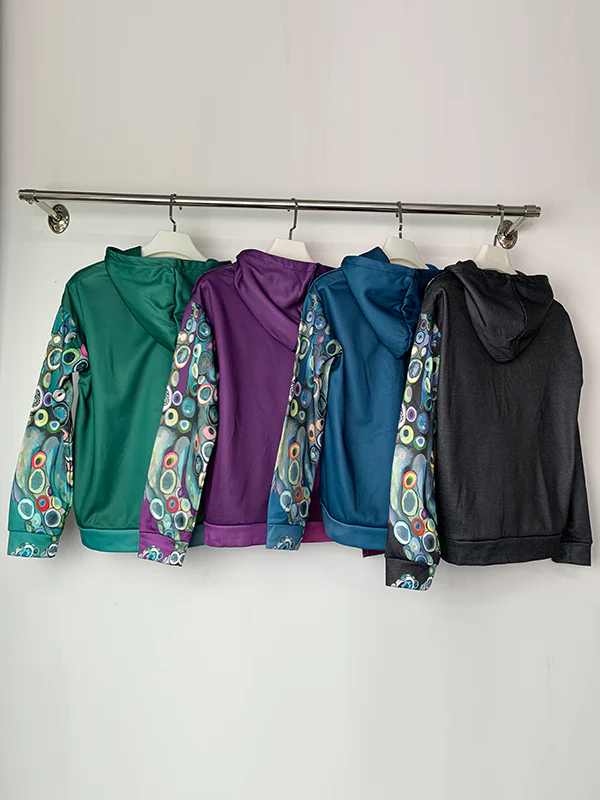 Long Sleeves Printed Hooded Hoodies Tops - Image 20