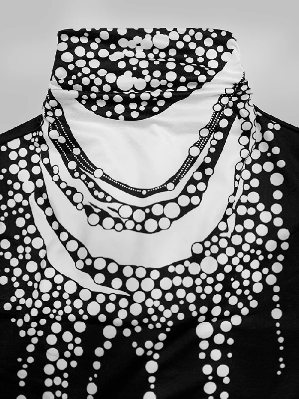 Long Sleeves Skinny Printed High-Neck T-Shirts Tops - Image 7