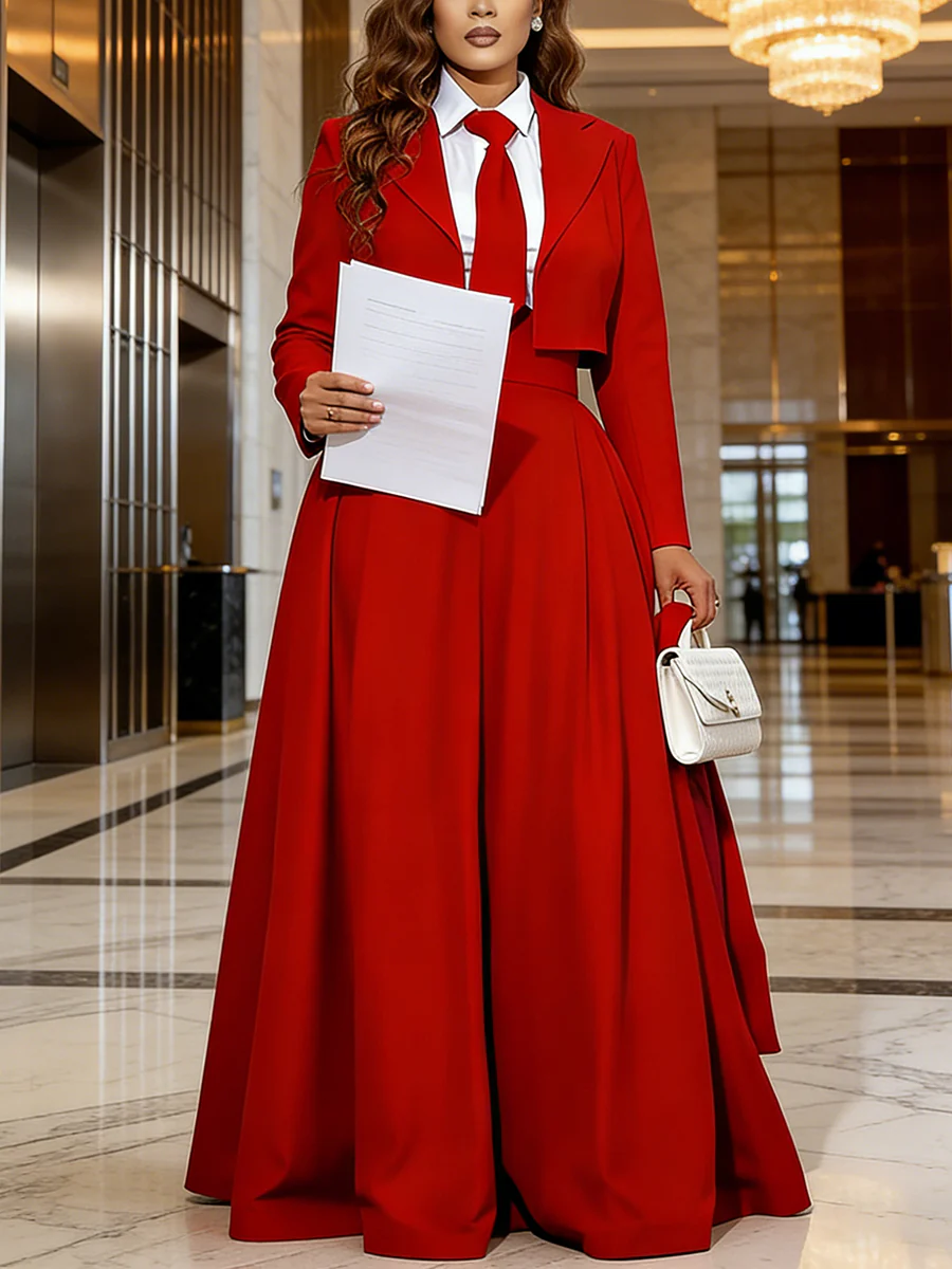 Long Sleeves Skinny Solid Color Notched Collar Blazer Outerwear - Image 2