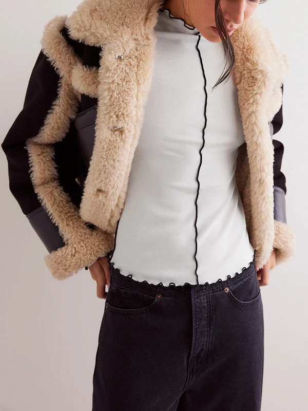 Long Sleeves Skinny Solid Color Round-Neck T-Shirts - Image 7