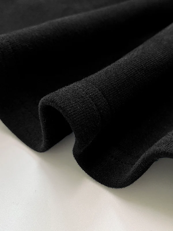 Long Sleeves Solid Color Split-Joint Round-Neck Sweatershirt - Image 6