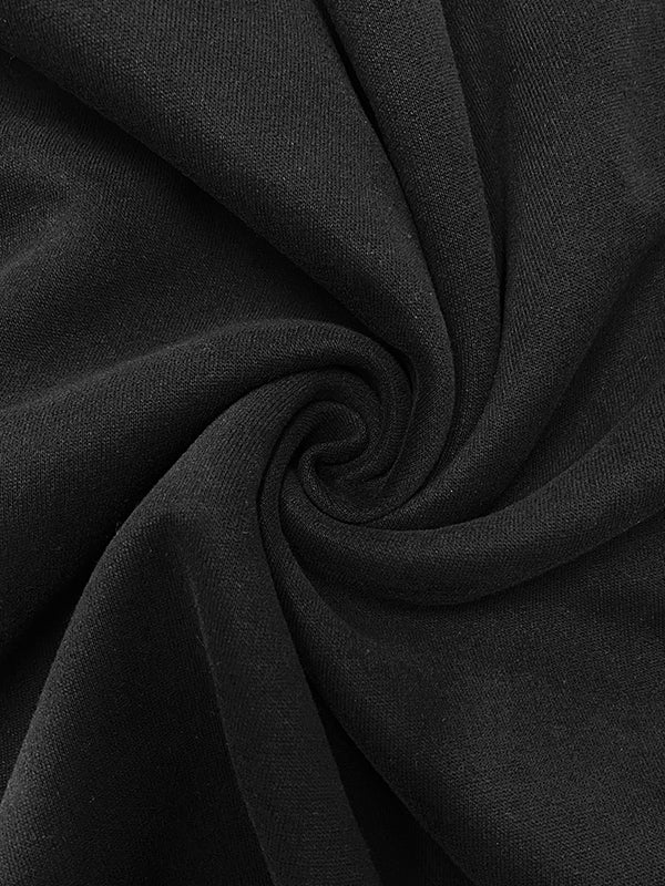 Long Sleeves Solid Color Split-Joint Round-Neck Sweatershirt - Image 7