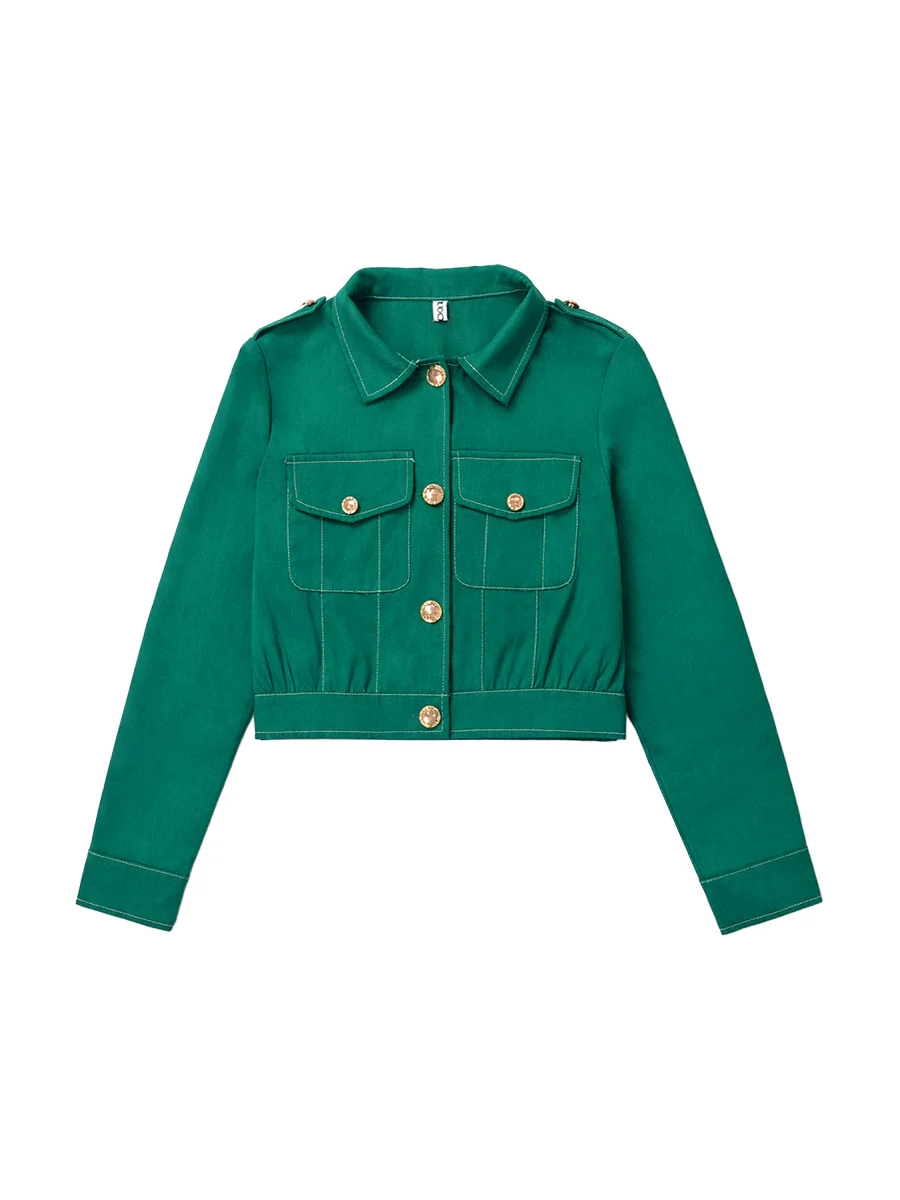 Long Sleeves Split-Joint Lapel Jackets&Coats Outerwear - Image 8