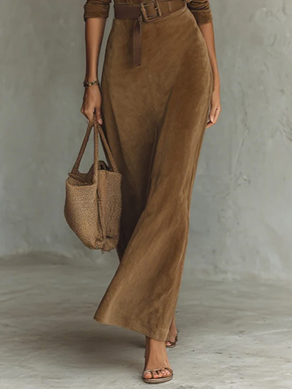 Long Sleeves Split-Joint Lapel Maxi Dresses Shirt Dress - Image 4