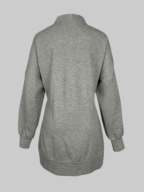 Long Sleeves Split-Joint V-Neck Outerwear - Image 6