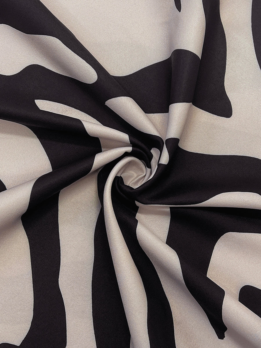 Long Sleeves Wide Leg Split-Joint Tied Waist Zebra Printed Lapel Jumpsuits - Image 14