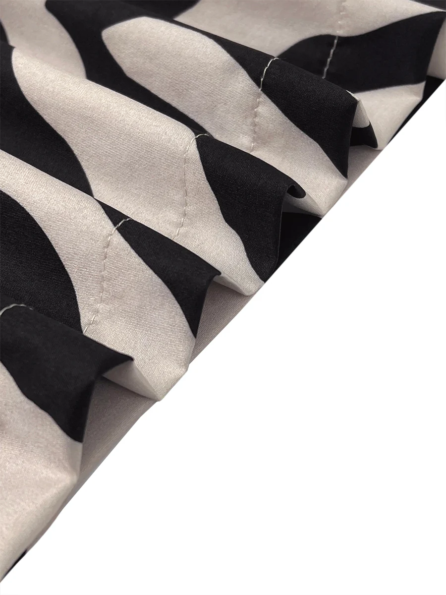 Long Sleeves Wide Leg Split-Joint Tied Waist Zebra Printed Lapel Jumpsuits - Image 15