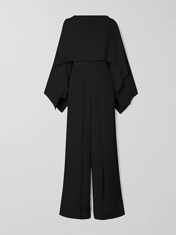 Long Sleeves Wrap Solid Color Zipper Jumpsuits - Image 11