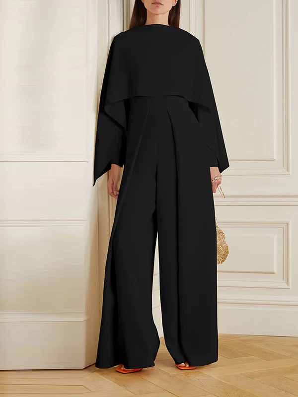 Long Sleeves Wrap Solid Color Zipper Jumpsuits - Image 4