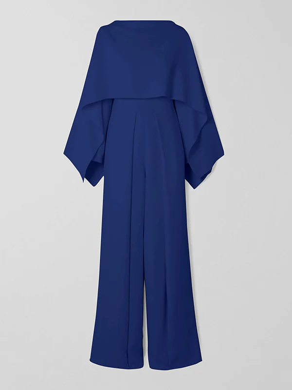 Long Sleeves Wrap Solid Color Zipper Jumpsuits - Image 8