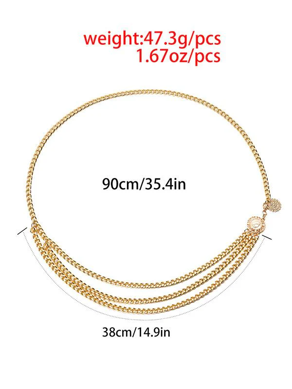 Long Tassel Waistbands Hip Jewelry Body Chain Metal Link Waist Chain Belt - Image 6