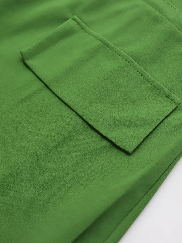 Loose Drawstring Solid Color Split-Side V-Neck Maxi Dresses - Image 12