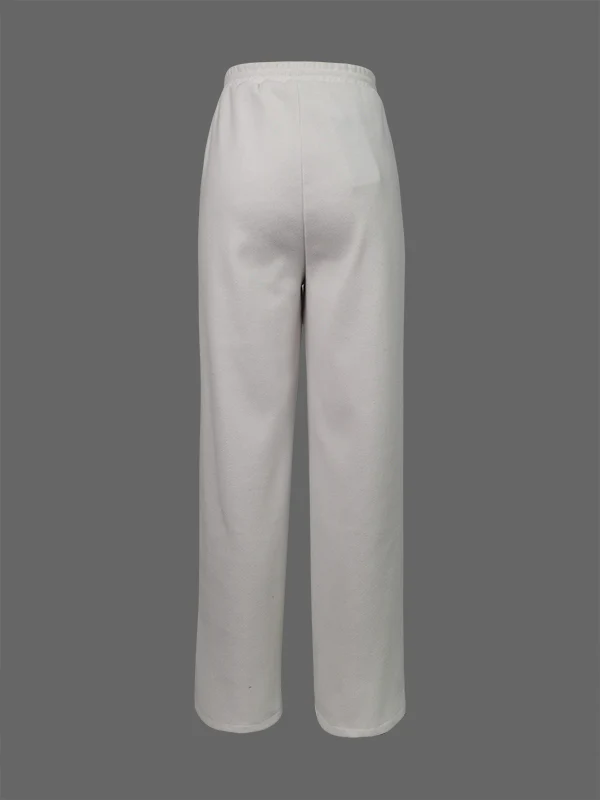 Loose Drawstring Striped Casual Pants Bottoms Trousers - Image 5