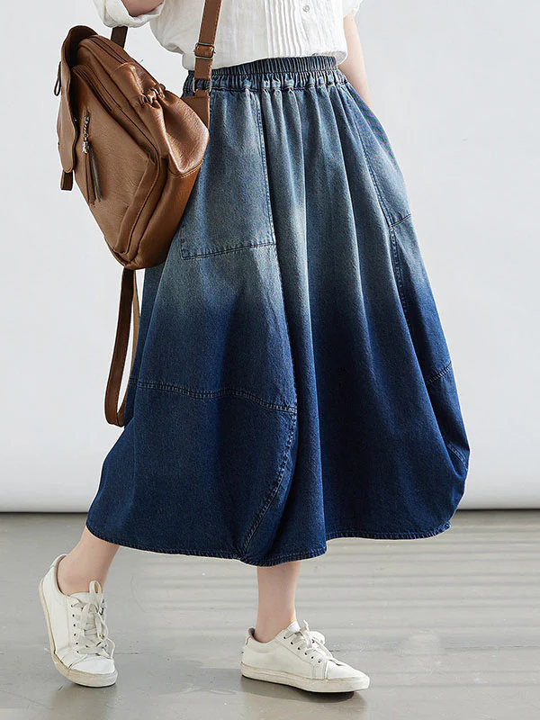 Loose Elasticity Gradient Skirts - Image 2