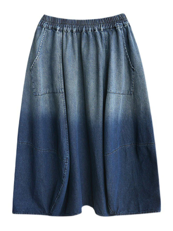 Loose Elasticity Gradient Skirts - Image 6