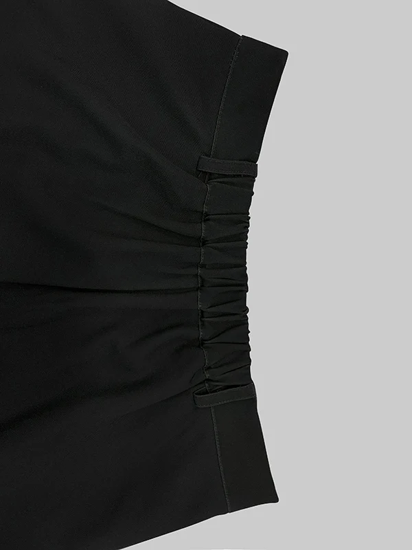 Loose Elasticity Pockets Printed Split-Joint Pants Trousers - Image 8