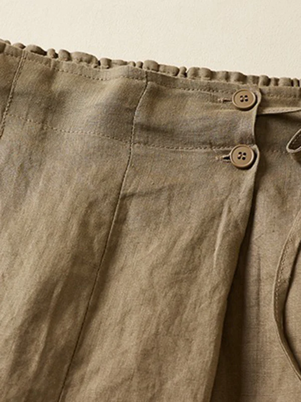 Loose Elasticity Solid Color Shorts Bottoms - Image 11