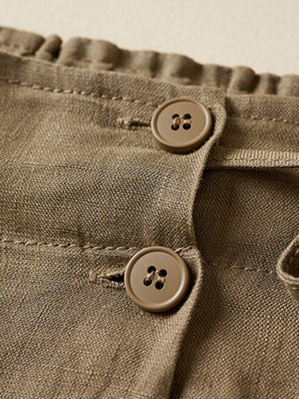 Loose Elasticity Solid Color Shorts Bottoms - Image 12