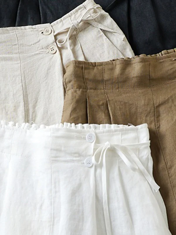 Loose Elasticity Solid Color Shorts Bottoms - Image 9
