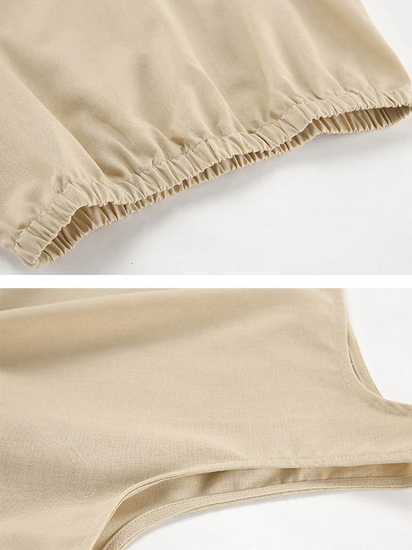 Loose Elasticity Solid Color Split-Joint Round-Neck Vest + High Waisted Split-Side Pants Two Pieces Set - Image 15