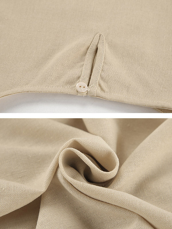 Loose Elasticity Solid Color Split-Joint Round-Neck Vest + High Waisted Split-Side Pants Two Pieces Set - Image 16