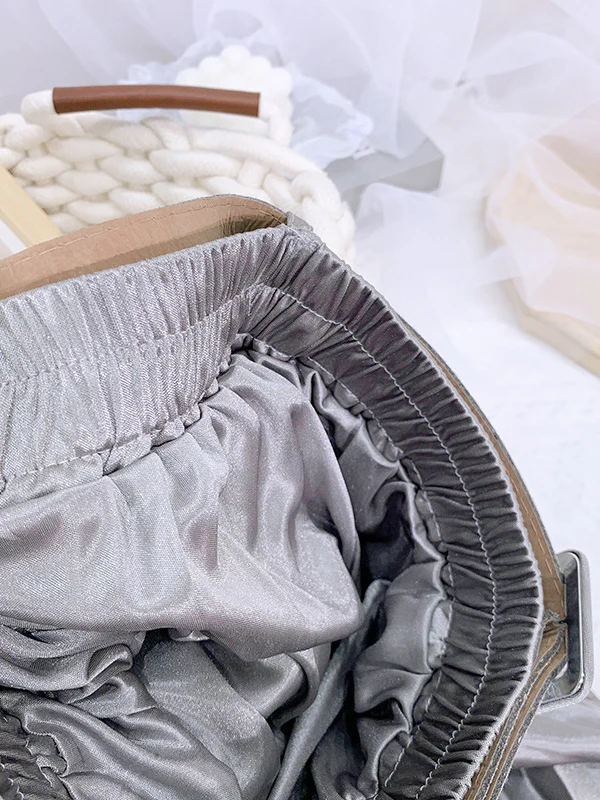 Loose Pleated Solid Color Skirts Bottoms - Image 12