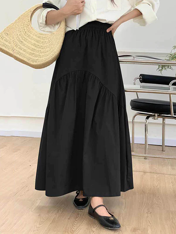 Loose Pleated Split-Joint Skirts Bottoms - Image 2