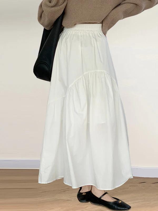 Loose Pleated Split-Joint Skirts Bottoms - Image 3