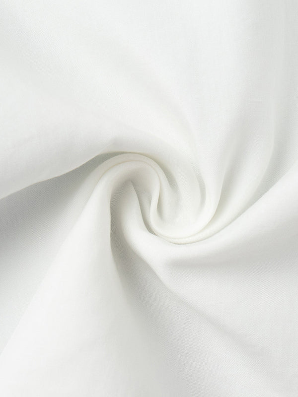 Loose Puff Sleeves Pleated Solid Color Split-Joint Lapel Blouses&Shirts Tops - Image 35