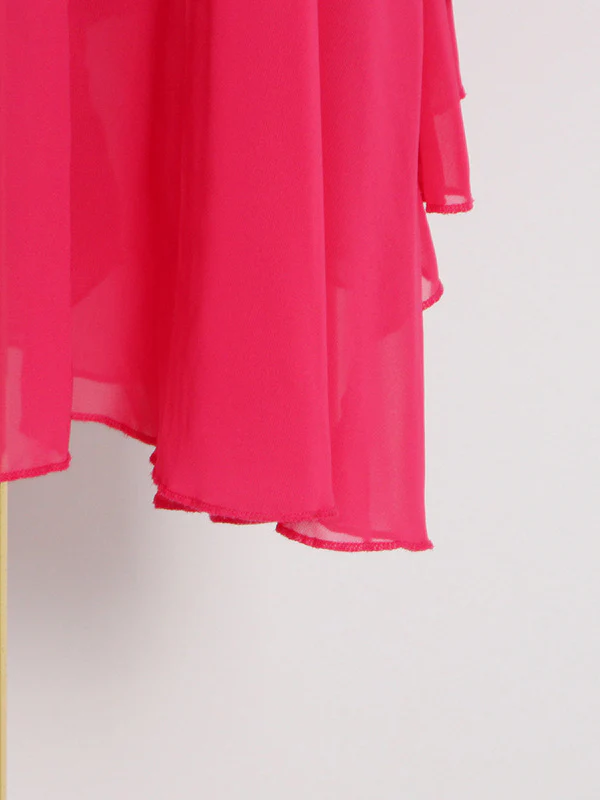 Loose Raglan Sleeve Solid Color Tiered Stand Collar Maxi Dresses - Image 13