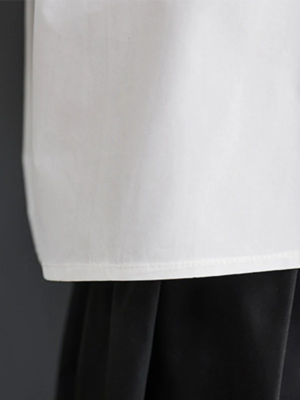 Loose Short Sleeves Floral Printed Lapel Blouses - Image 19