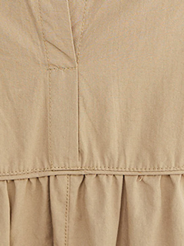 Loose Short Sleeves Solid Color Round-Neck Midi Dresses - Image 15