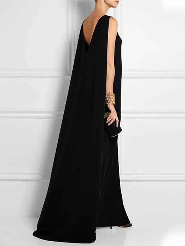 Loose Simple Solid Color Sleeveless V-Back Maxi Dress - Image 2