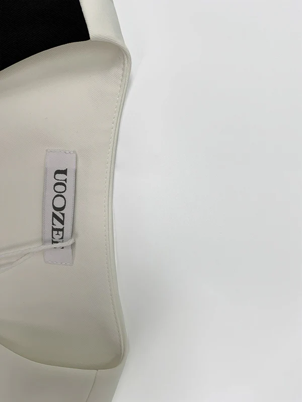 Loose Sleeveless Asymmetric Contrast Color V-Neck Vest Top - Image 8