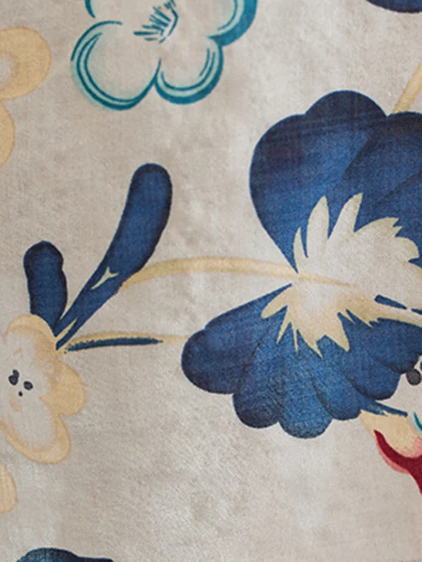Loose Sleeveless Floral Printed Round-Neck Maxi Dresses - Image 15