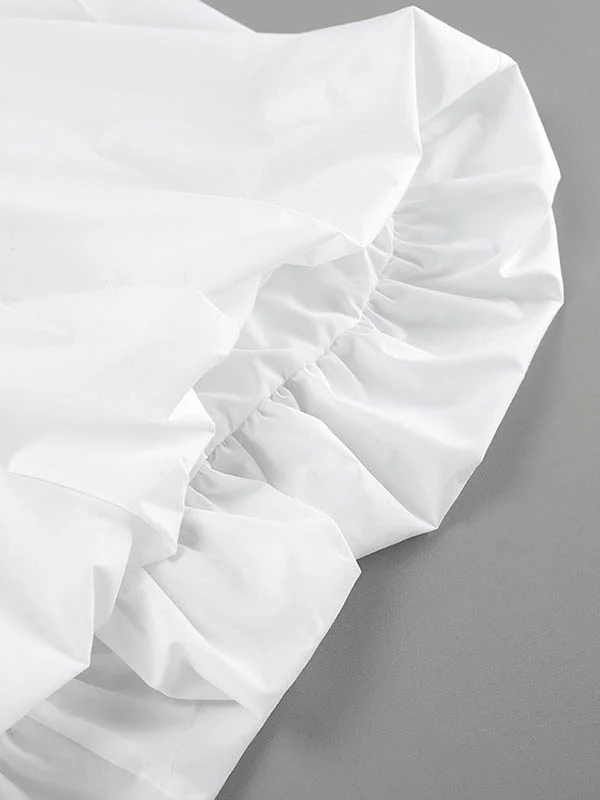 Loose Sleeveless Pleated Solid Color Split-Joint Spaghetti-Neck Midi Dresses - Image 10