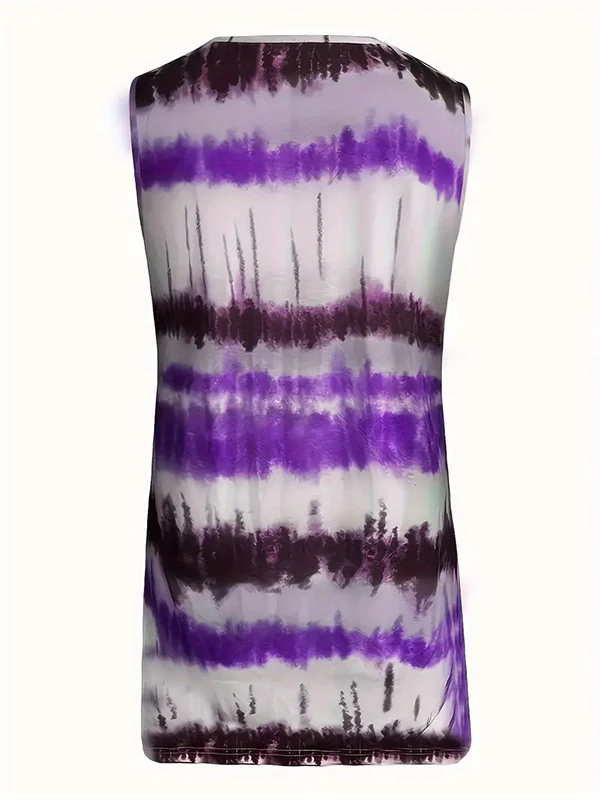 Loose Sleeveless Printed Spaghetti-Neck Vest Top - Image 5