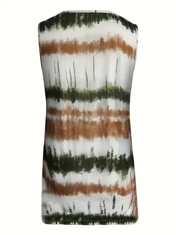 Loose Sleeveless Printed Spaghetti-Neck Vest Top - Image 7