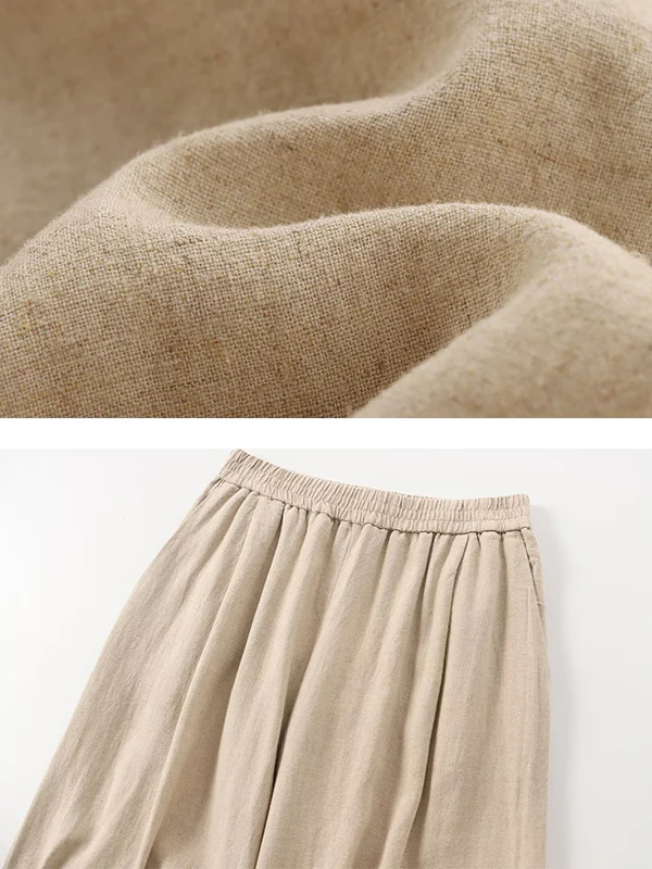 Loose Solid Color Split-Joint Split-Side Lapel Blouse + Elasticity Pleated Pants Trousers Two Pieces Set - Image 19