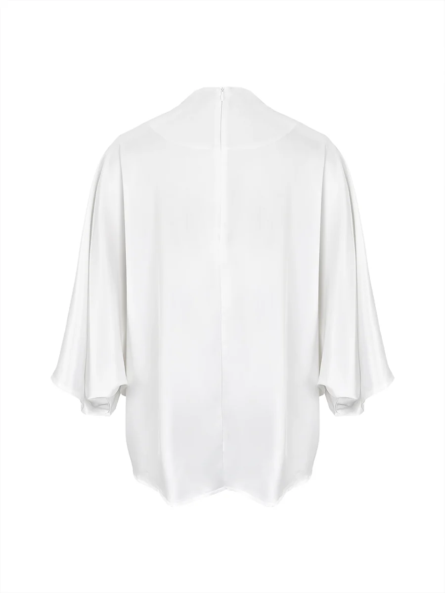 Loose Solid Color V-Neck Blouses&Shirts Tops - Image 5