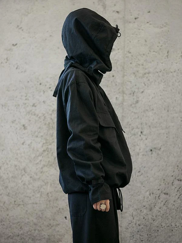 Loose Solid Drawstring Space Style Hoodie Sweatshirt - Image 7