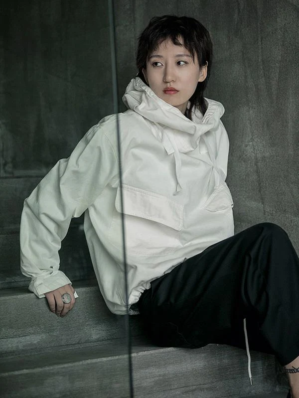 Loose Solid Drawstring Space Style Hoodie Sweatshirt - Image 9